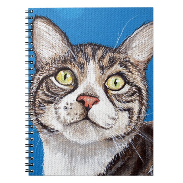 Carnet Tabby Cat Peinture (Devant)