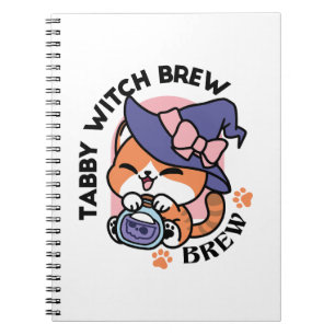 Carnet Tabby Witch Brew – Joli Design de Chat d'Halloween