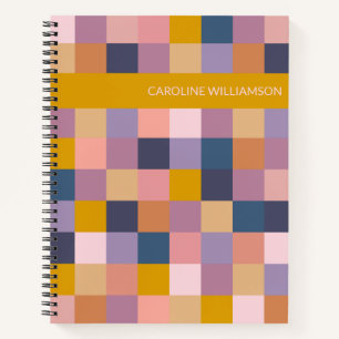 Carnet Tableau de bord géométrique en violet personnali