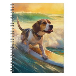 Carnet Tableau de surf de plage beagle