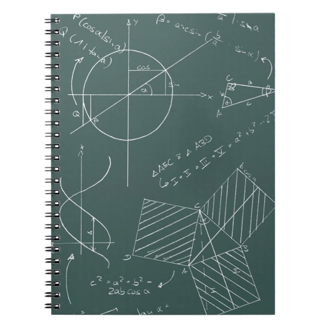Carnet Tableau noir de maths (Devant)