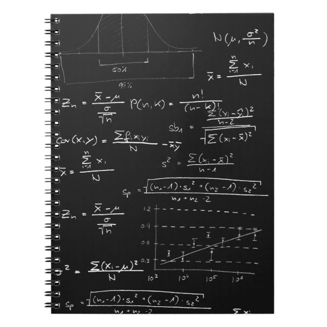 Carnet Tableau noir de statistiques (Devant)