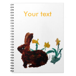 Carnet Tableau Printemps Rabbit Daffodil Personnalisé
