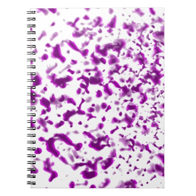 Carnet Tache de peinture rose (Devant)