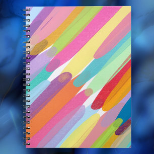 Carnet Taches de couleur diagonales, peinture Abstraite