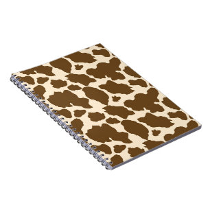 Carnet Taches Marron Imprimé Vache Agriculteur Animaux de