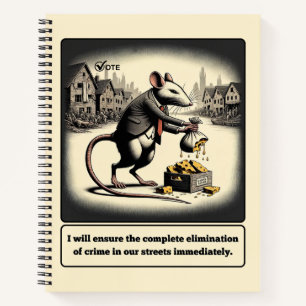 Carnet Tails De Schéma : L'Homme Politique Du Rat Qui Con