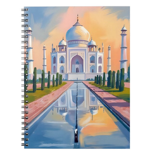 Carnet Taj Mahal India Travel Painting (Devant)