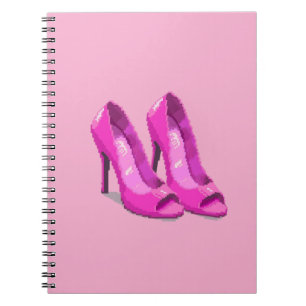 Carnet Talons Hauts Roses Style Pixel Art 64 Bits