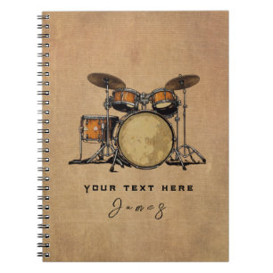 Carnet Tambour Vintage à tambour personnalisé non