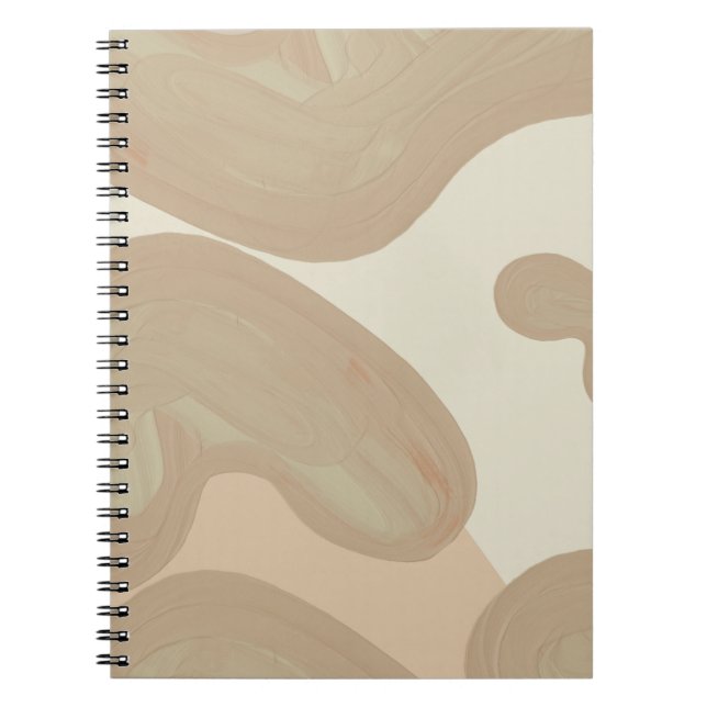 Carnet Tan Paint Lines Notebook – Minimalist Chic (Devant)