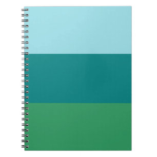 Carnet Tanager Turquoise, Teal Blue et Kelly Green Horiz