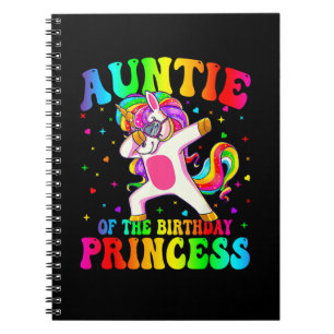Carnet Tante de l'anniversaire princesse fille Dabbing Un