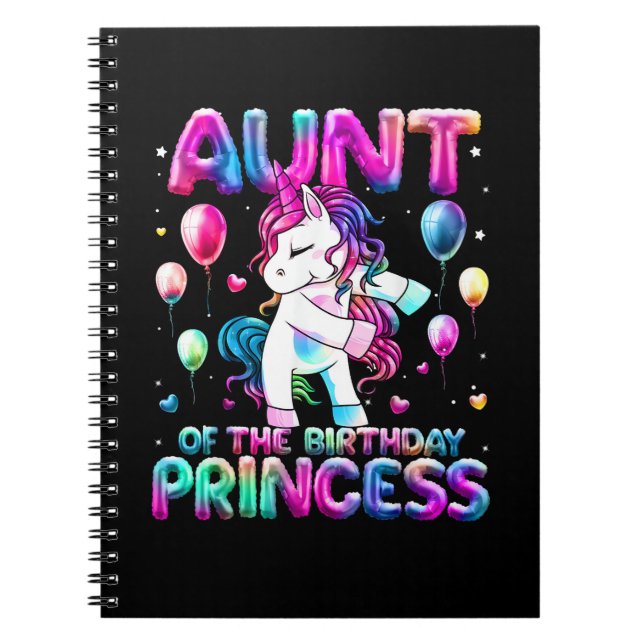 Carnet Tante de l'Anniversaire Princesse Fille Flossing U (Devant)