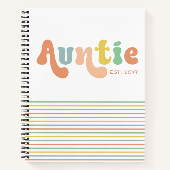 Carnet Tante personnalisée super établie | Cadeaux pour l (Devant)