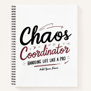 Carnet Tapis de souris coordinateur de chaos – Cadeau de 