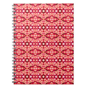 Carnet Tapis perse sans couture rouge. Texture ethnique a