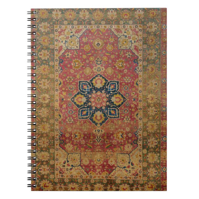 Carnet Tapis rouge or Kashan tapis Perse Asiatique (Devant)