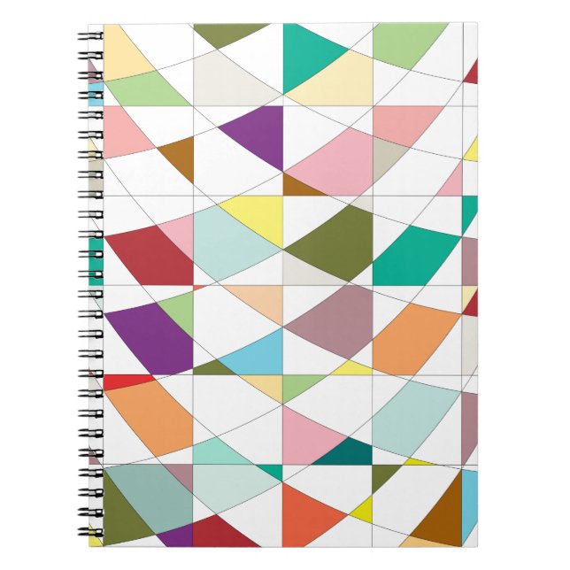 Carnet Tapisserie aux couleurs Abstraites (Devant)