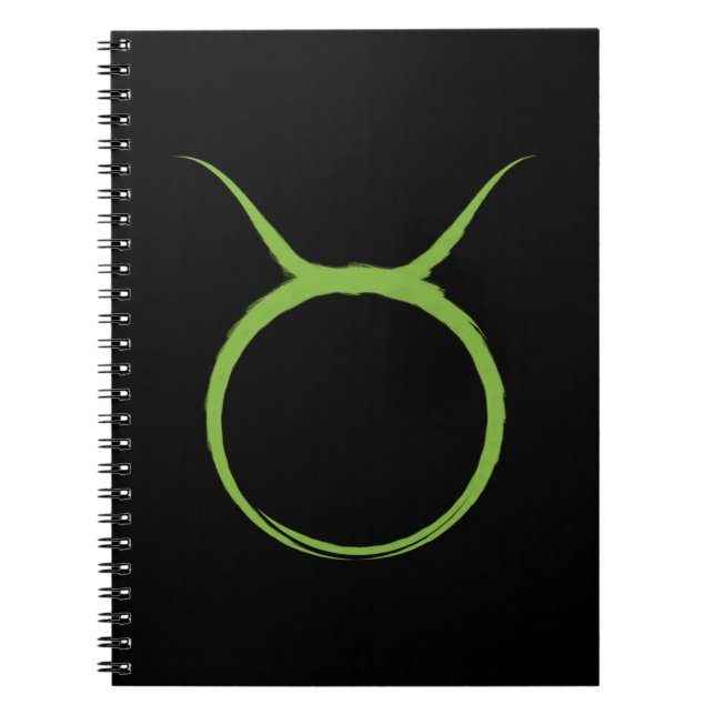 Carnet TAREAU Taureau Vert Astrologie Zodiaque Avril Mai  (Devant)