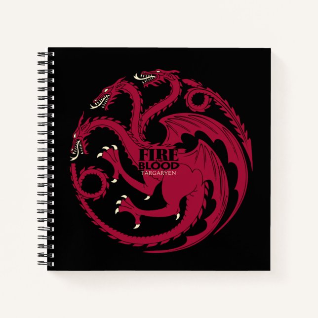 Carnet Targaryen Sigil - Fire & Blood (Devant)