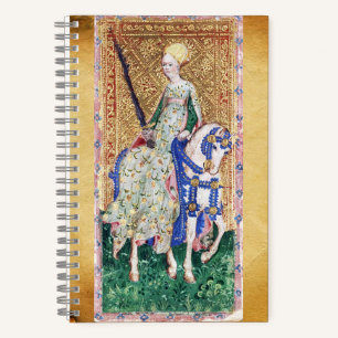 CARNET TAROTS ANCIENS, CHEVALIER ET MAÏS D'ÉPÉE