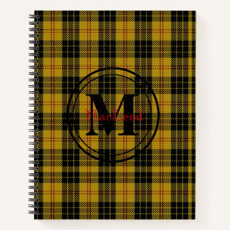 Carnet Tartan de Clan MacLeod écossais Monogramme/Nom