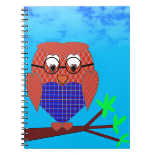 Carnet Tartan et Chouette des Coeurs