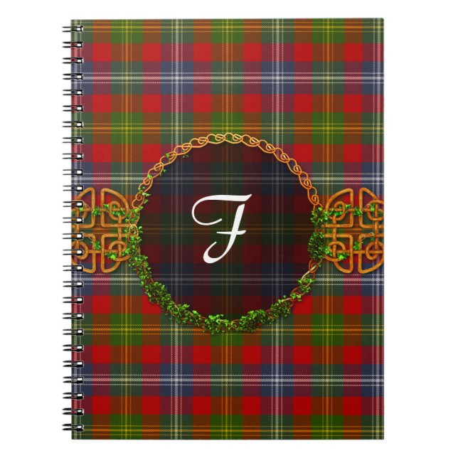 Carnet Tartan et monogramme de Forrester (Devant)
