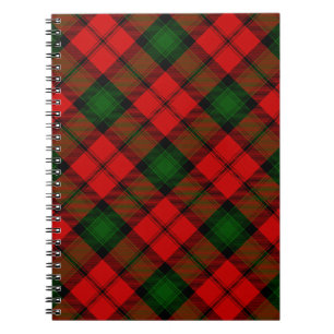 Carnet Tartan Kerr rouge vert carreaux