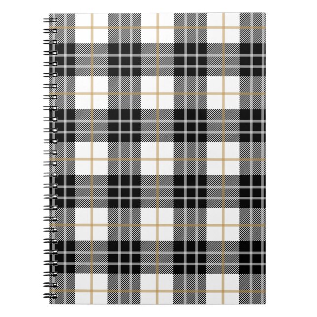 Carnet Tartan noir et blanc (Devant)