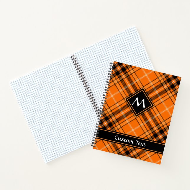 Carnet Tartan orange d'Halloween (Intérieur)