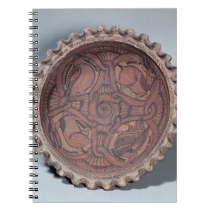 Carnet Tasse copte, terre cuite peinte avec des
