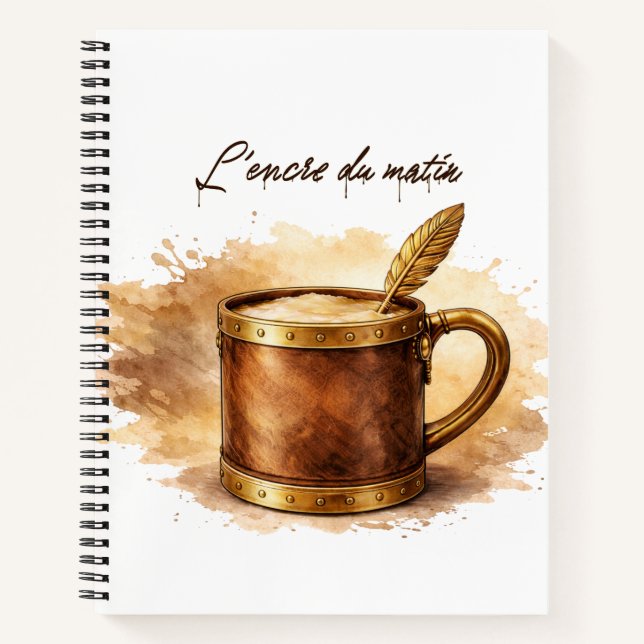 Carnet Tasse l'encre du matin (Devant)