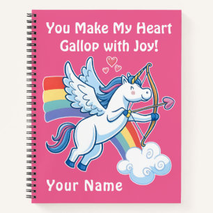 Carnet Tasse Licorne Galopante de l'Amour de Cupidon