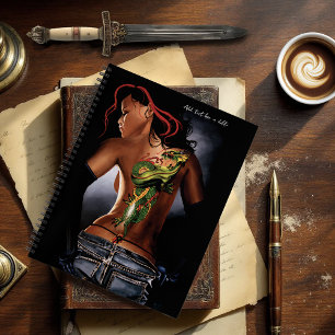 Carnet Tatouage de femme dragon de fantasy gras