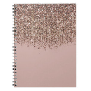 Carnet Taupe Blush Rose Gold Bronze Pailleté Glam