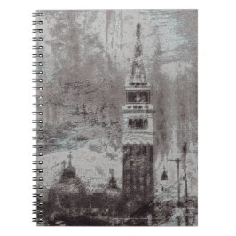 Carnet Taupe et Cyan en détresse Skyline Venice Italie