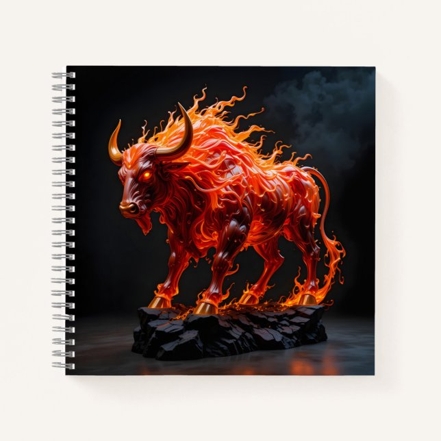 Carnet Taureau de feu mythique (Devant)