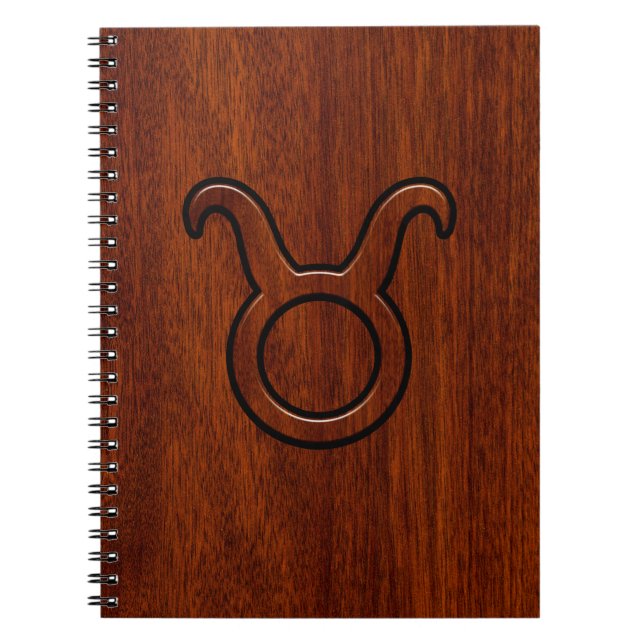 Carnet Taurus Zodiac Connexion en style acajou (Devant)