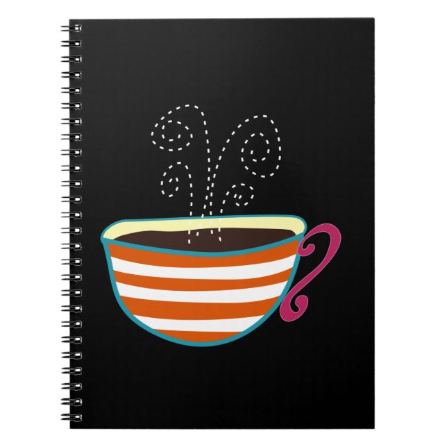 Carnet Tea de la Coupe du Café Retro Custom (Devant)