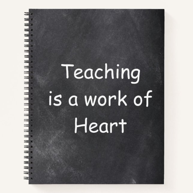 Carnet Teaching Work Heart Chalkboard Design Venin Idea (Devant)