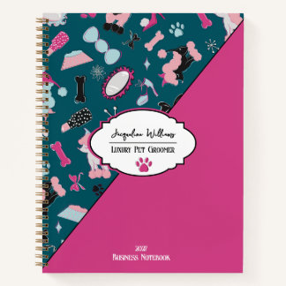 Carnet Teal Girly Mid-Century Pet Groomer