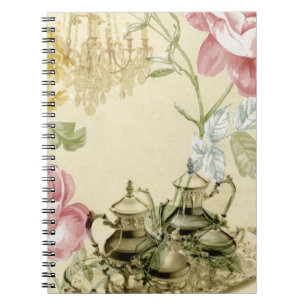 Carnet Teapot Tea Party Paris Floral