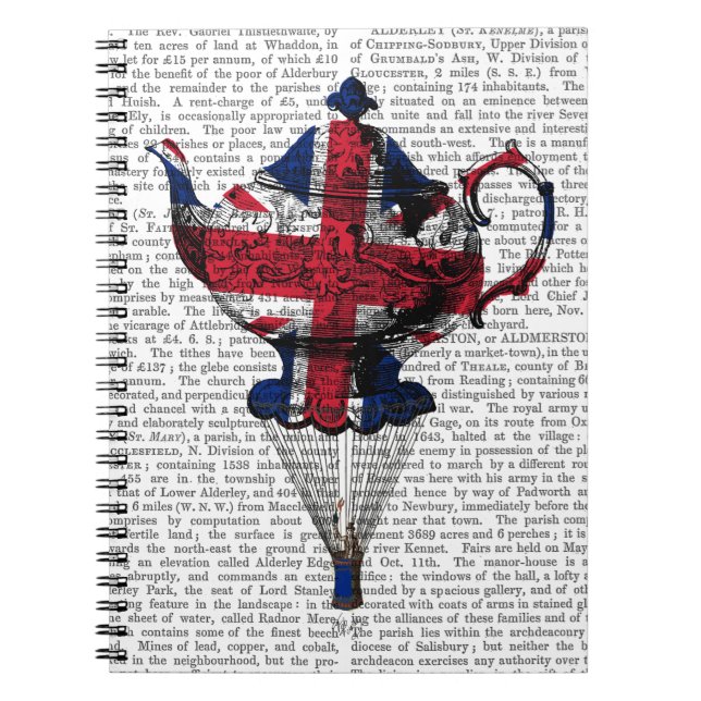 Carnet Teapot volant Union Jack (Devant)
