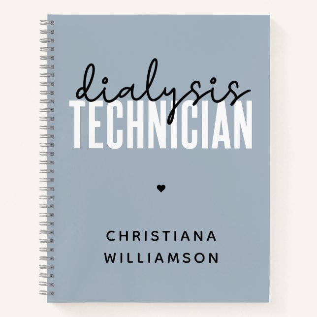 Carnet Technicien de dialyse personnalisé | Cadeaux techn (Devant)