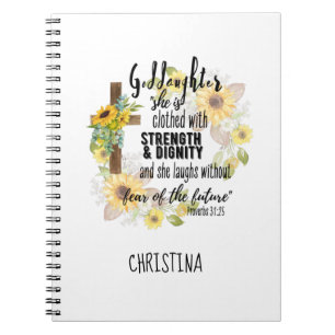 Carnet Teen Goddaughter Gift - Personalized Proverb Quote