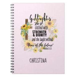 Carnet Teen Goddaughter Gift - Personalized Proverb Quote