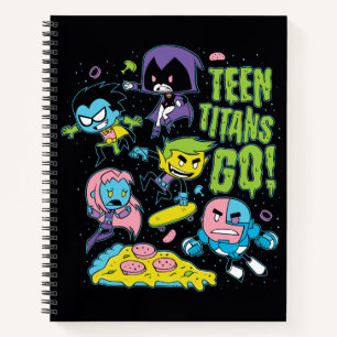 Carnet Teen Titans Go !   Graphisme de pizza des années 9