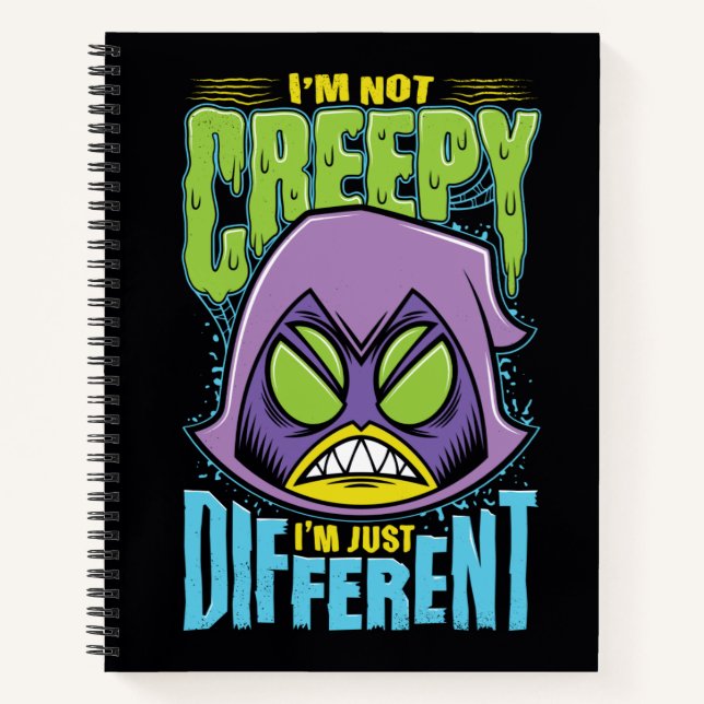 Carnet Teen Titans Go! | Raven "Pas bizarre, différente" (Devant)